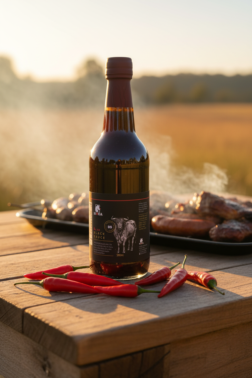 Hot Sauce 500ml BBQ with chillis